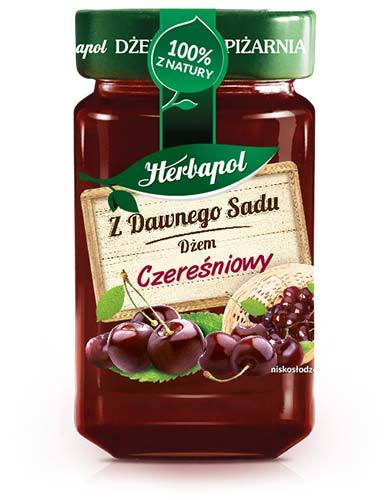 Herbapol Cherry Jam 280g / Low Sugar - Herbapol, Poland