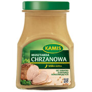 Kamis Mustard w/Horseradish 185g / Musztarda Chrzanowa Lekko Ostra