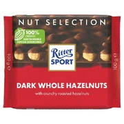 Ritter Sport Chocolate Bar Whole Hazelnut Dark 100g