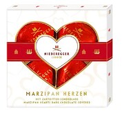 Niederegger Marzipan Hearts Dark Chocolate Box 125g