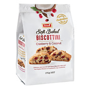 Ital Biscuits Soft Baked Cranberry & Coconut Bag 170g / Biscottini 