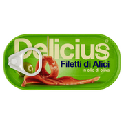 Delicius Anchovy Fillets in Olive Oil Tin 46g / Filetti di Alici