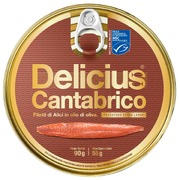 Delicius Cantabrian Anchovy Fillets in Olive Oil Tin 90g / Cantabrico