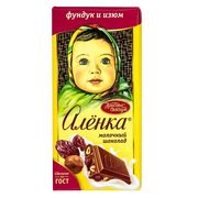 RO Alenka Chocolate Bar Milk Hazelnut and Raisin 90g