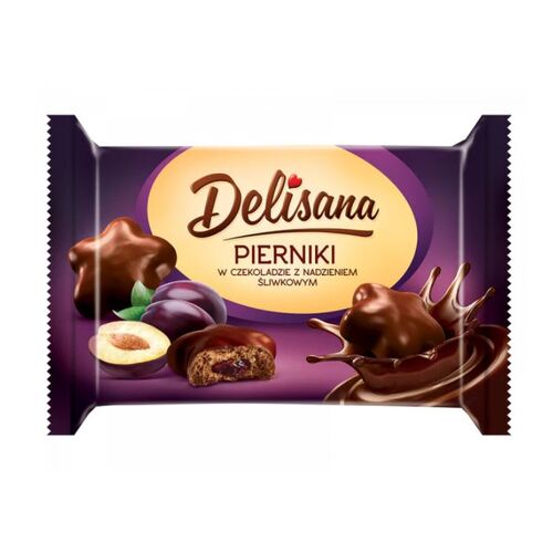 Delisana Gingerbread Stars in Chocolate Plum Filling 200g