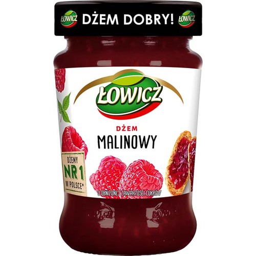 Lowicz Raspberry Jam Low Sugar 280g