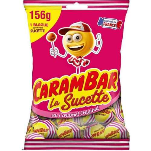 Carambar Caramel Lollipops Bag 156g