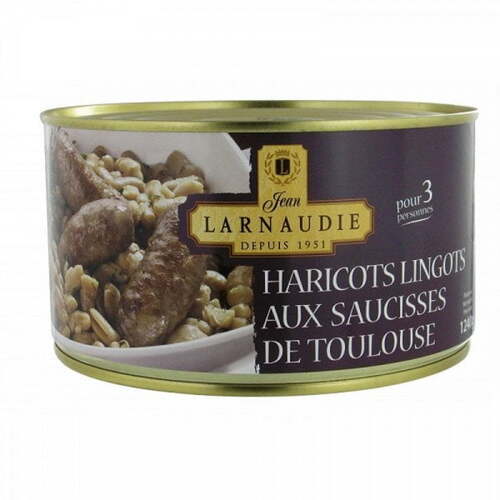 Larnaudie Sausage w/Beans Tin 1240g / BB June 2024