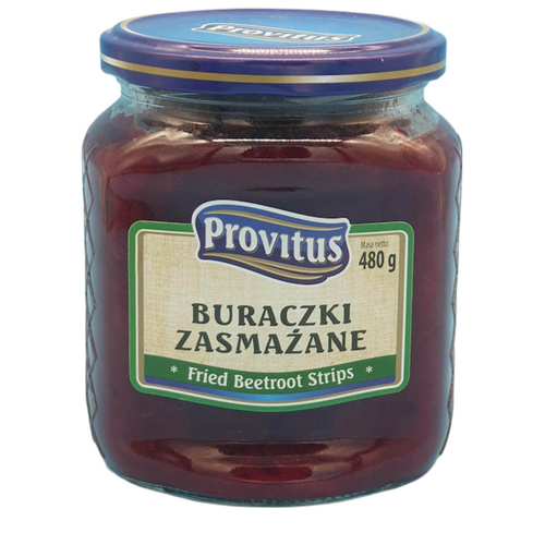 Provitus Fried Beetroot Strips 480g / Buraczki Zasmazane