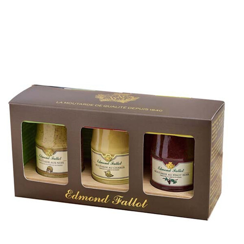 Edmond Fallot Mustard Gift Set 3 Jars 315g 