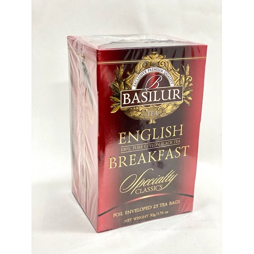 Basilur Specialty English Breakfast Tea Bags 50g