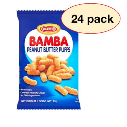 Osem Bamba Peanut Butter Puffs 25g / Pack of 24