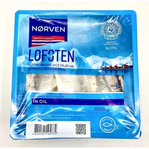 Norven Norwegian Herring Fillets In Oil Tray 1kg