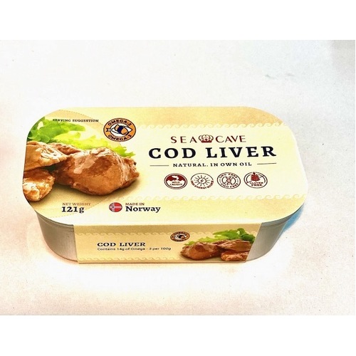 Sea Cave Cod Liver In Own Oil 121g