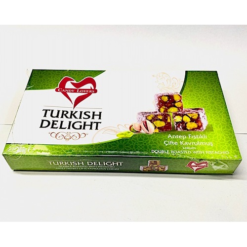 Candy Lovers Turkish Delight Pistachio Double Roasted 400g / Lokum