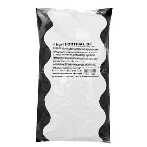 K&H Dutch Licorice Extra Salt Loose Bag 1kg / Fortisal Extra Zoute