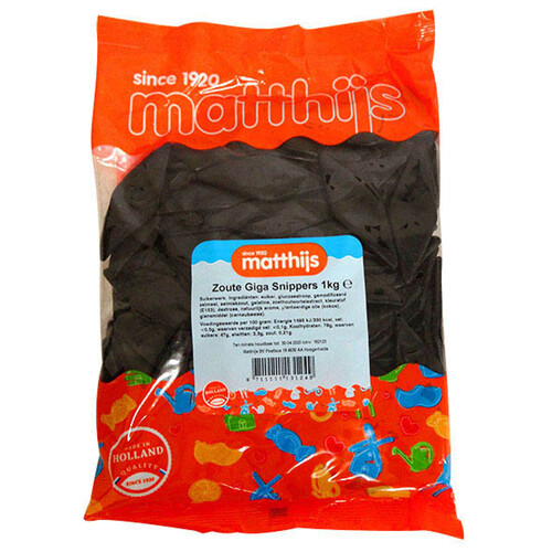 Matthijs Dutch Licorice Large Diamonds Loose Bag 1kg / Chewy & Salty / Giga Snipper Zout