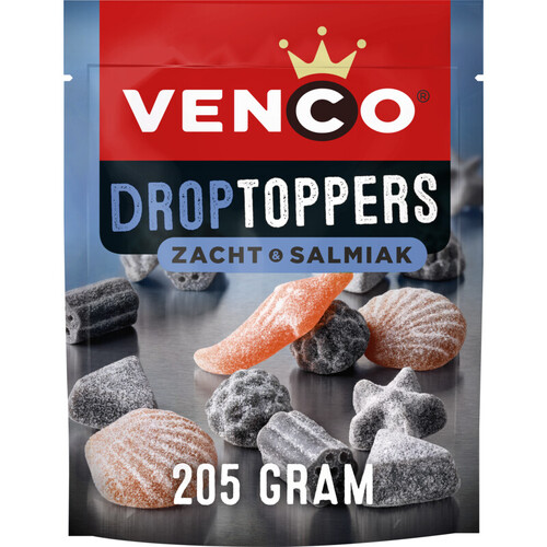 Venco Dutch Licorice Soft & Salmiac 205g / Droptoppers Zacht & Salmiak