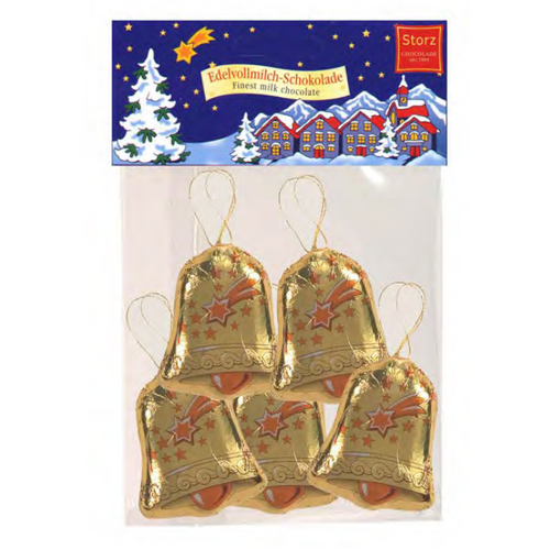 Storz Chocolate Bells 5pc Bag 62g / Hanger Tree Decoration