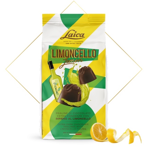 Laica Chocolate Pralines Extra Dark w/Limoncello 90g