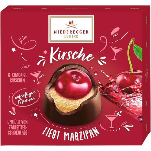 Niederegger Lubeck Marzipan Praline with Cherry in Dark Chocolate 108g / Kirsche