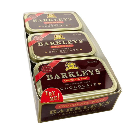 Tuttle & Co Barkleys Intense Mints Dark Chocolate 50g / Pack of 6