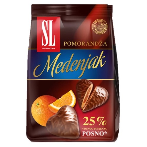 Takovo Swisslion Honey Heart Cookies Orange 300g / Pomorandza 