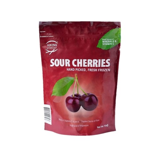 Viking Platter Sour Cherries Pitted  Frozen 1kg