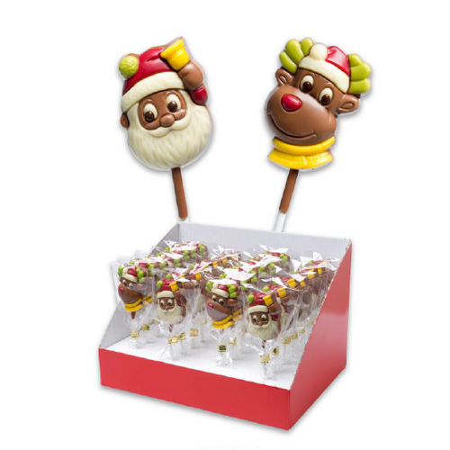 Martinez Chocolate Lollipop Santa or Raindeer Face 20g