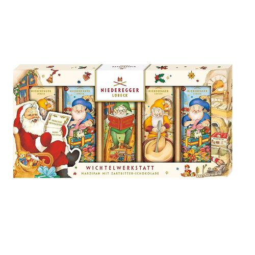 Niederegger Marzipan Bars Elves Workshop Dark Chocolate Box 175g