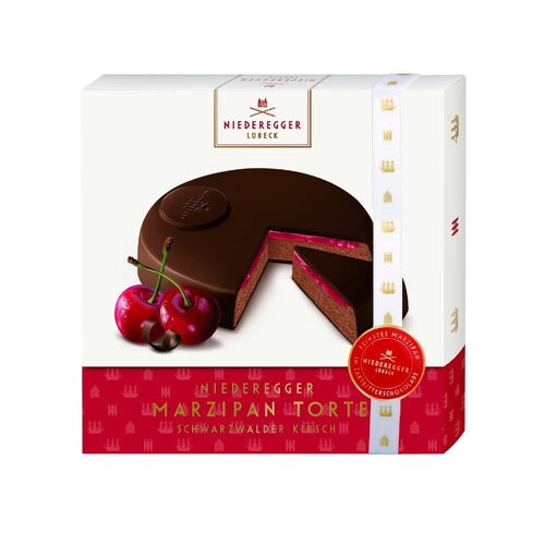 Niederegger Marzipan Cake Black Forest Dark Chocolate Box 185g