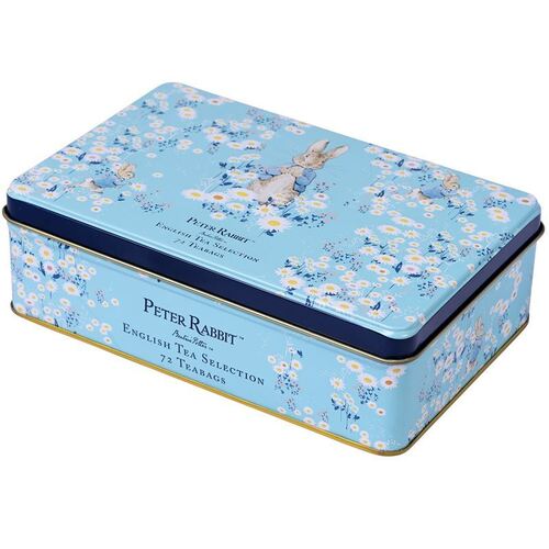 New English Teas Assorted Tin 72tb 144g / Beatrix Potter Peter Rabbit Daisies