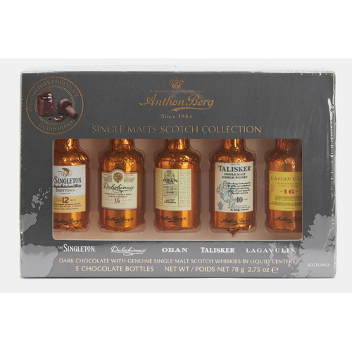 Anthon Berg Single Malts Scotch Whisky Liqueurs 5 piece 78g