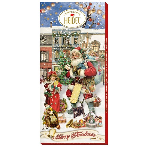 Heidel Milk Chocolate 3D Bar 100g / Xmas Nostalgia Marry Christmas