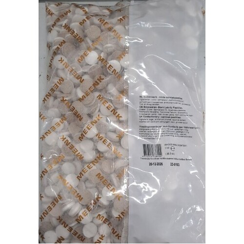 Meenk Liquorice TV Salmiak Pastilles Bag 1kg