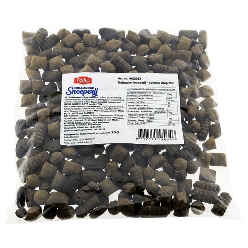 Felko Liquorice Salmiak Assorted Bag 1kg / Hollandse Snoeperij Dropmix