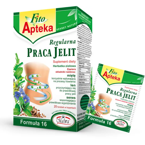 Malwa Fito Apteka Herbal Tea Formula 16 Regular Bowel Function 20tb 40g / Regularna Praca Jelit