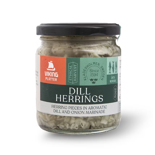 Viking Platter Herring Fillets w/Dill Jar 250g