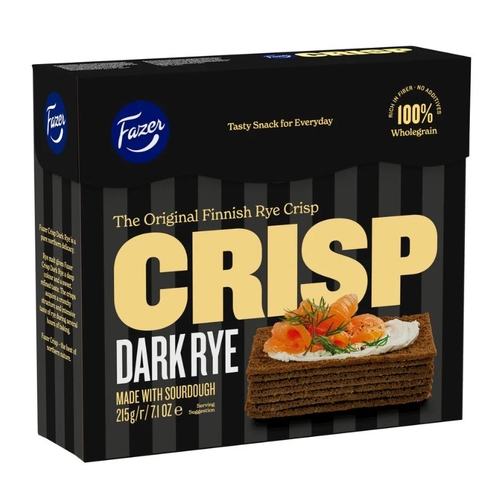 Fazer Crisp Bread Dark Rye 215g