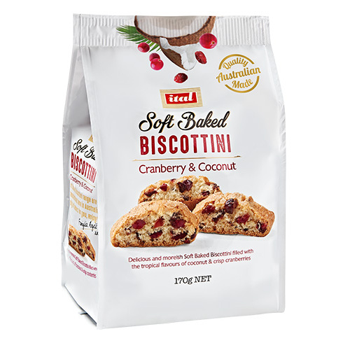 Ital Biscuits Soft Baked Cranberry & Coconut Bag 170g / Biscottini 