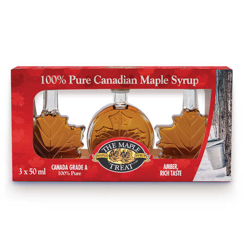 The Maple Treat Maple Syrup Grade A Gift Box 3 x 50ml 