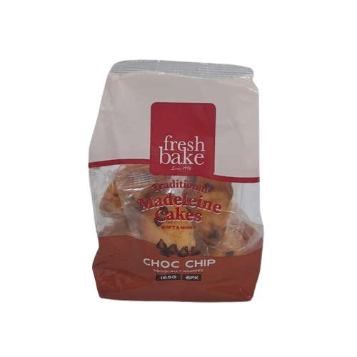 Fresh Bake Madeleine Cakes Choc Chip Bag 165g