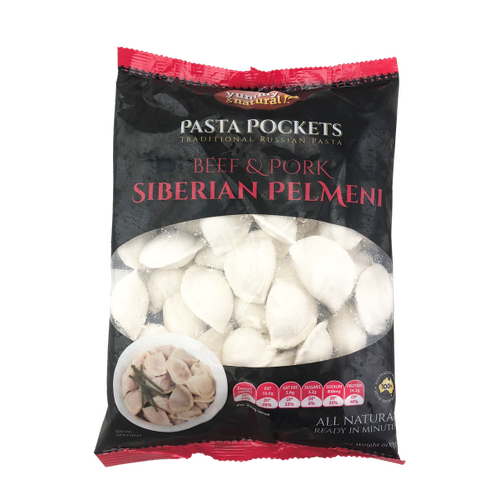 Yummy & Natural Pelmeni Siberian Beef & Pork Frozen 600g