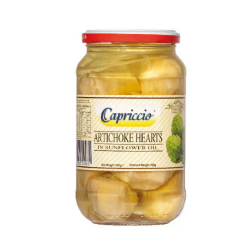 Capriccio Artichoke Hearts in Sunflower Oil Jar 550g 