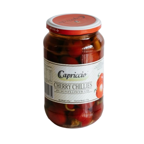 Capriccio Cherry Chillies in Sunflower Oil Jar 550g