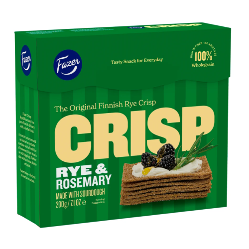 Fazer Crisp Bread Rye and Rosemary 200g