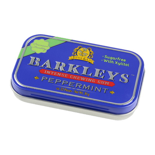 Tuttle & Co Barkleys Chewing Gum Intense Peppermint 30g / Sugar Free