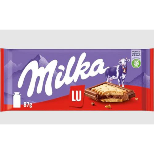 Milka Chocolate Bar Lu 87g / Sandwich Tablets