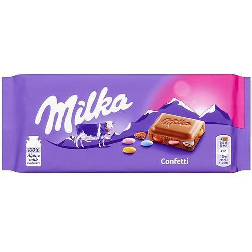 Milka Chocolate Bar Confetti 100g