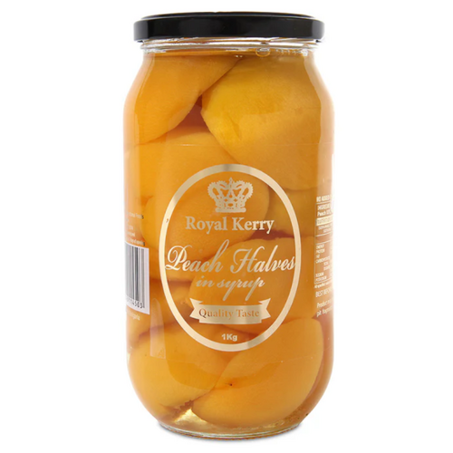 Royal Kerry Peach Halves in Syrup Jar 1kg